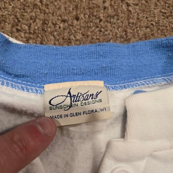 Artisans vintage bird print cardigan winter nature button sweater - Picture 2 of 6